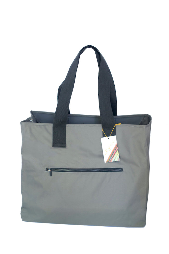 Tote Fossil Grey extra long handles